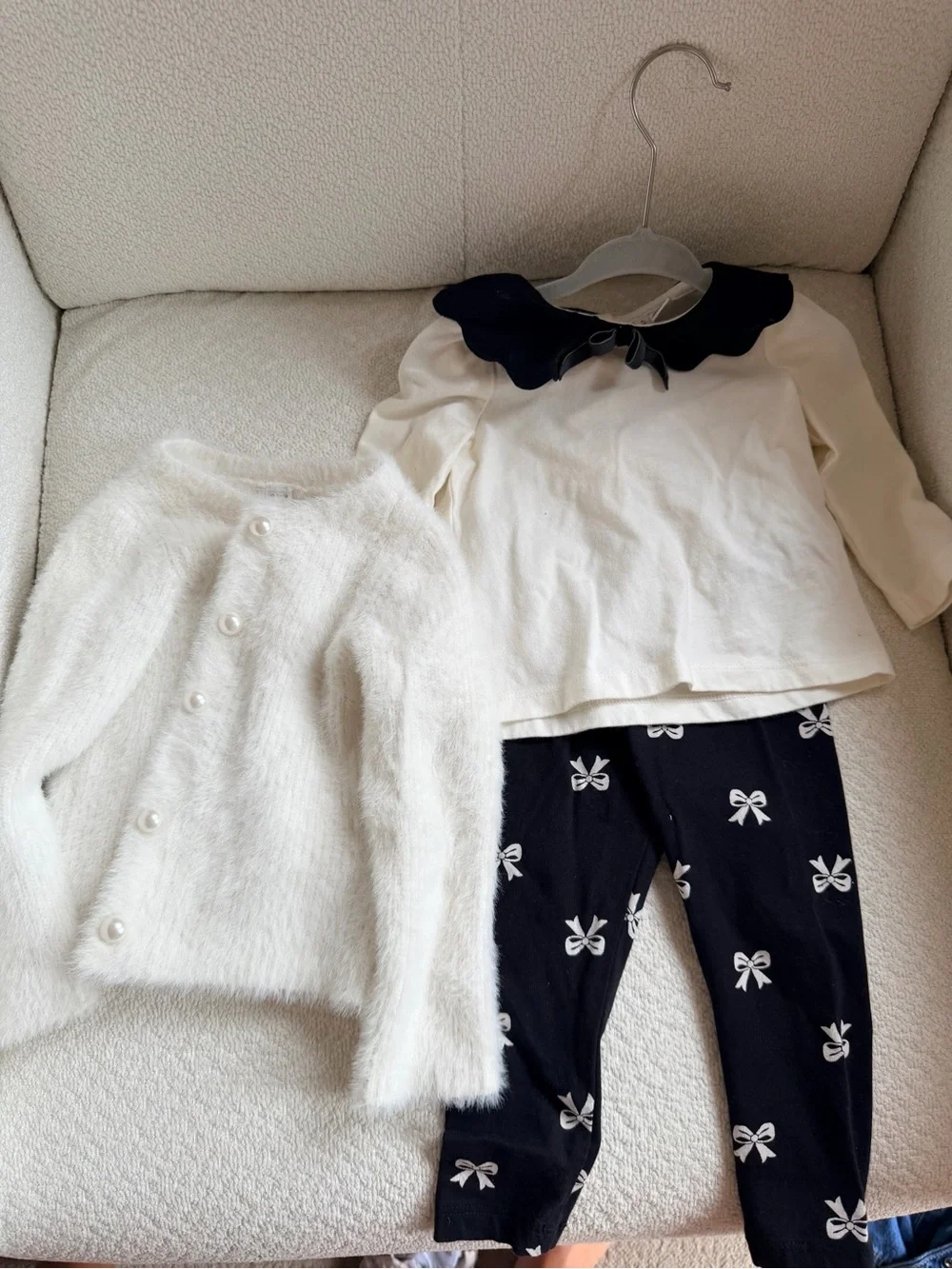 Janie & Jack Cream sweater outfit baby girl 12-18